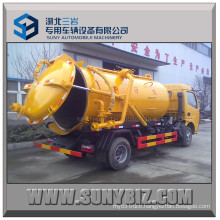 Mini Rhd LHD 6000L 95HP Sewage Suction Vacuum Tank Truck